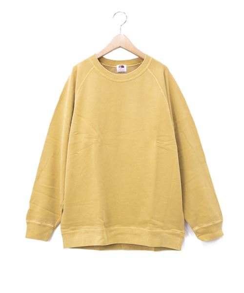 go slow caravan(ゴースローキャラバン)の「FRUIT OF THE LOOM/フルーツオブザルーム PIGMENT CREW(スウェット・メンズ・ブラック/ベージュ/カーキ/ネイビー/マスタード/ワイン・MEDIUM/LARGE/X-LARGE)」の6枚目の写真
