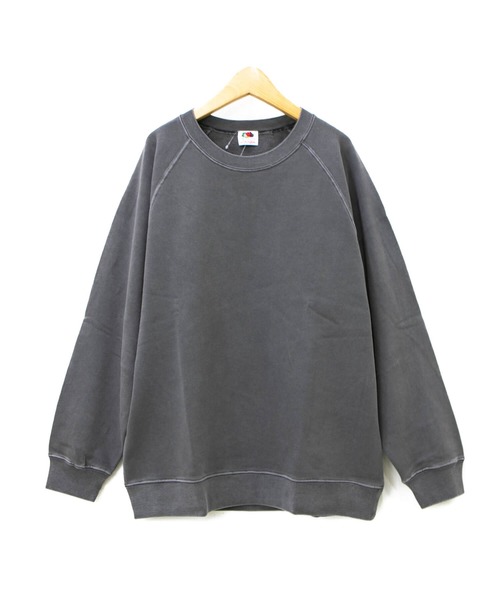 go slow caravan(ゴースローキャラバン)の「FRUIT OF THE LOOM/フルーツオブザルーム PIGMENT CREW(スウェット・メンズ・ブラック/ベージュ/カーキ/ネイビー/マスタード/ワイン・MEDIUM/LARGE/X-LARGE)」の3枚目の写真