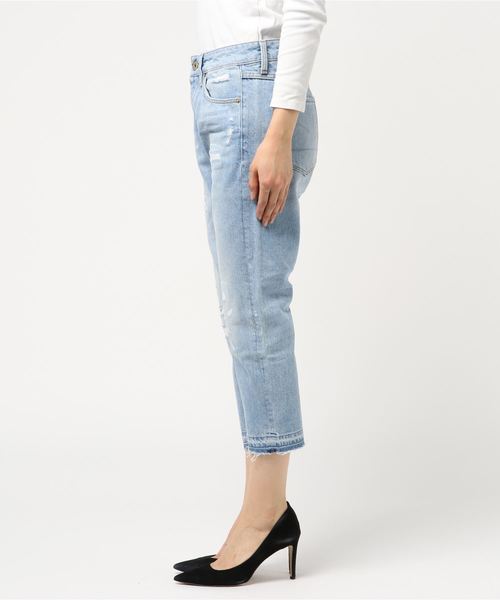 G-STAR（ジースター）の「3301 Ripped Mid BF Jeans（デニムパンツ・レディース・ライトインディゴブルー・24inch/25inch/26inch/23inch/27inch）」の9枚目の写真