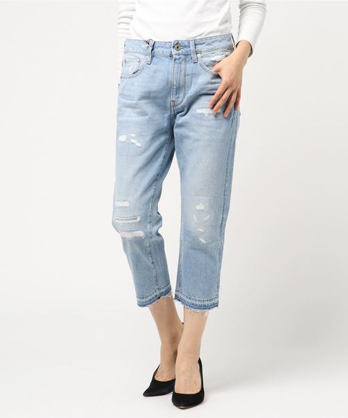 G-STAR（ジースター）の「3301 Ripped Mid BF Jeans（デニムパンツ・レディース・ライトインディゴブルー・24inch/25inch/26inch/23inch/27inch）」の8枚目の写真