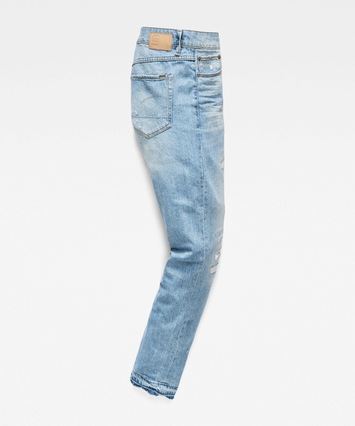 G-STAR（ジースター）の「3301 Ripped Mid BF Jeans（デニムパンツ・レディース・ライトインディゴブルー・24inch/25inch/26inch/23inch/27inch）」の5枚目の写真