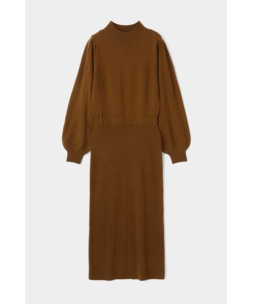 Neck ワンピース ドレス ワンピース セール Blousing Middle ドレス ワンピース Neck Moussy マウジー のファッション