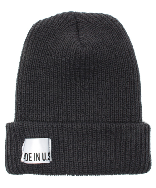 green label relaxing（グリーンレーベルリラクシング）の「GLR MADE IN USA ビーニーキャップ ◆（ニットキャップ/ビーニー・メンズ・ブラック/ダークグレー/ダークブラウン/レッド/ワインレッド/ダークグリーン/ロイヤルブルー/ネイビー/グレー・フリー）」の3枚目の写真