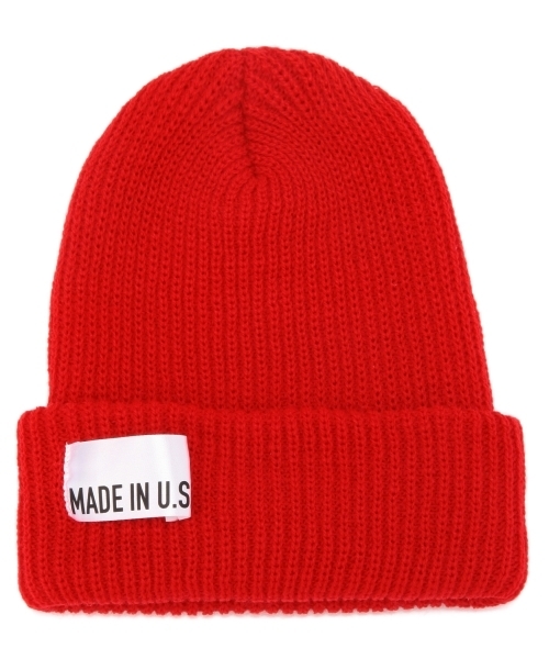 green label relaxing（グリーンレーベルリラクシング）の「GLR MADE IN USA ビーニーキャップ ◆（ニットキャップ/ビーニー・メンズ・ブラック/ダークグレー/ダークブラウン/レッド/ワインレッド/ダークグリーン/ロイヤルブルー/ネイビー/グレー・フリー）」の8枚目の写真
