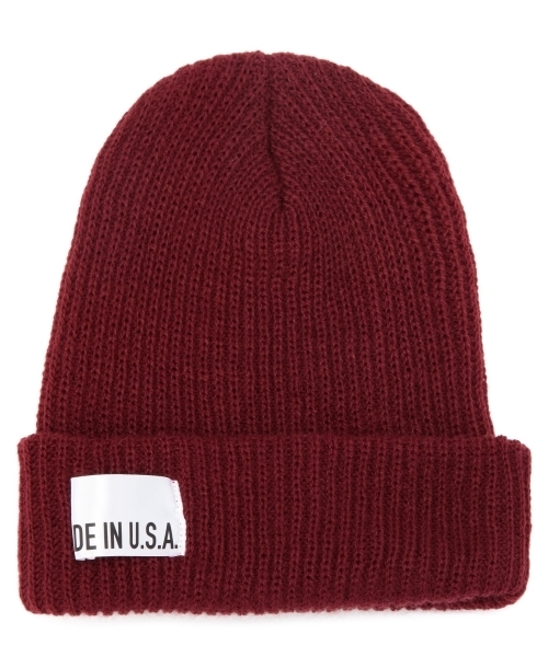 green label relaxing（グリーンレーベルリラクシング）の「GLR MADE IN USA ビーニーキャップ ◆（ニットキャップ/ビーニー・メンズ・ブラック/ダークグレー/ダークブラウン/レッド/ワインレッド/ダークグリーン/ロイヤルブルー/ネイビー/グレー・フリー）」の9枚目の写真