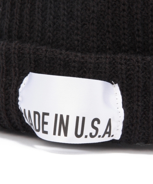 green label relaxing（グリーンレーベルリラクシング）の「GLR MADE IN USA ビーニーキャップ ◆（ニットキャップ/ビーニー・メンズ・ブラック/ダークグレー/ダークブラウン/レッド/ワインレッド/ダークグリーン/ロイヤルブルー/ネイビー/グレー・フリー）」の11枚目の写真