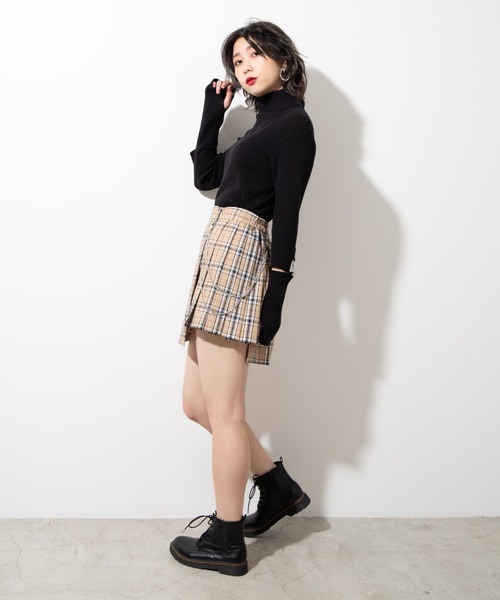 WEGO（ウィゴー）の「WEGO/【セットアップ対応商品】ラップチェーンスカパン（スカート・レディース・ホワイト/グレー系その他2/ブラック/ベージュ系その他2・FREE）」の22枚目の写真