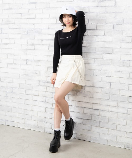 WEGO（ウィゴー）の「WEGO/【セットアップ対応商品】ラップチェーンスカパン（スカート・レディース・ホワイト/グレー系その他2/ブラック/ベージュ系その他2・FREE）」の17枚目の写真