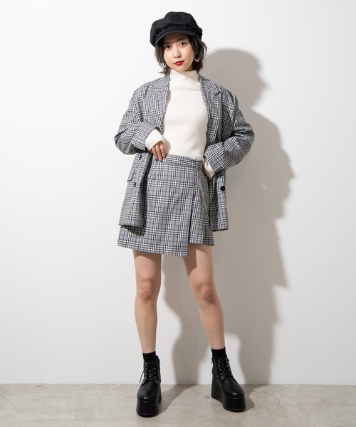 WEGO（ウィゴー）の「WEGO/【セットアップ対応商品】ラップチェーンスカパン（スカート・レディース・ホワイト/グレー系その他2/ブラック/ベージュ系その他2・FREE）」の9枚目の写真