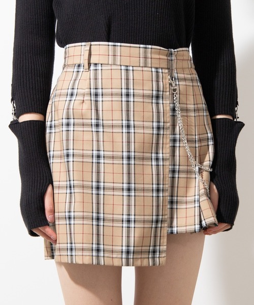 WEGO（ウィゴー）の「WEGO/【セットアップ対応商品】ラップチェーンスカパン（スカート・レディース・ホワイト/グレー系その他2/ブラック/ベージュ系その他2・FREE）」の14枚目の写真