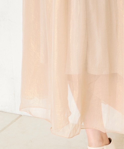 natural couture(ナチュラルクチュール)の「【WEB限定カラー有り】シアー箔スカート(スカート・レディース・サックスブルー/ミント/モカ/ライトベージュ/ラベンダー・FREE)」の17枚目の写真