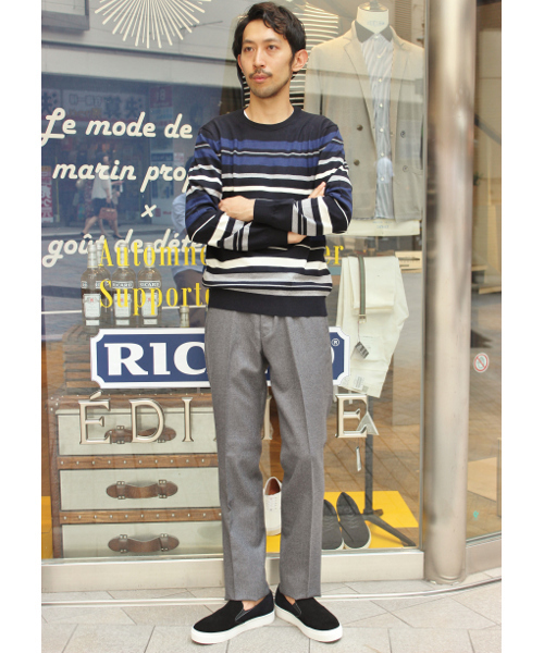 EDIFICE（エディフィス）の「◇サキソニーテパードﾞパンツ（スラックス・メンズ・グレー/ネイビー/ブラック・44/42/50/46/48）」の6枚目の写真