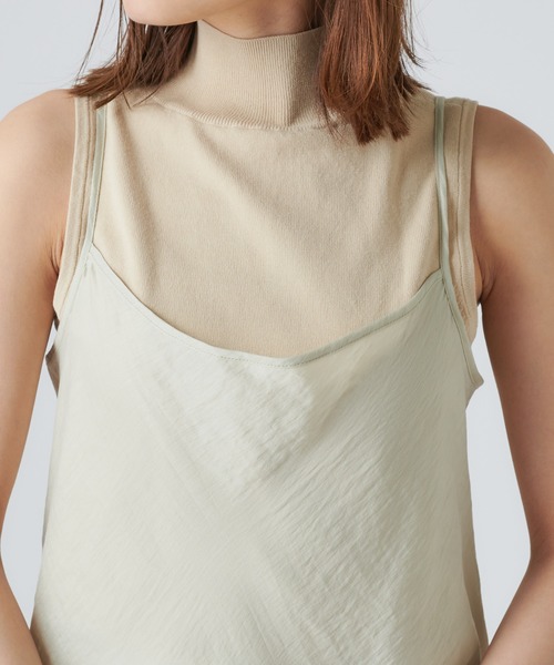 mystic（ミスティック）の「レイヤードキャミワンピース（ワンピース・レディース・ライトグレー/ブラック/グリーン/アイボリー・FREE）」の12枚目の写真