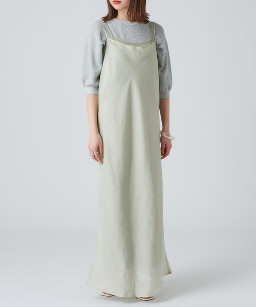 mystic（ミスティック）の「レイヤードキャミワンピース（ワンピース・レディース・ライトグレー/ブラック/グリーン/アイボリー・FREE）」の13枚目の写真