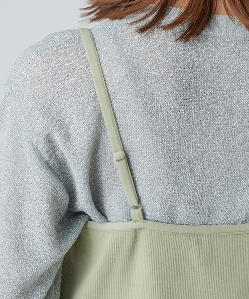 mystic（ミスティック）の「レイヤードキャミワンピース（ワンピース・レディース・ライトグレー/ブラック/グリーン/アイボリー・FREE）」の21枚目の写真