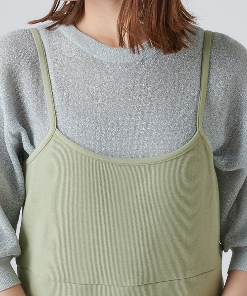 mystic（ミスティック）の「レイヤードキャミワンピース（ワンピース・レディース・ライトグレー/ブラック/グリーン/アイボリー・FREE）」の22枚目の写真