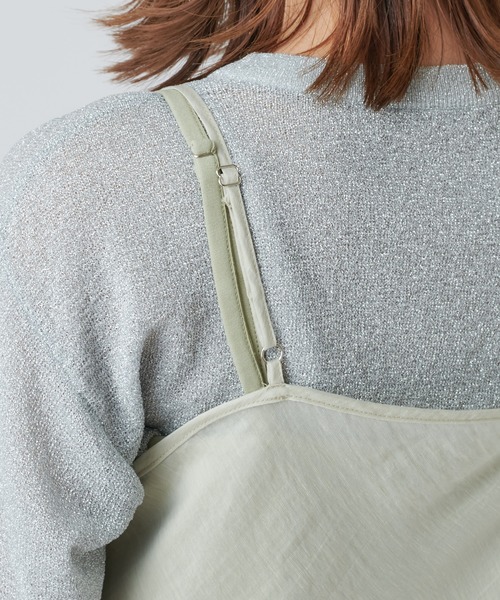 mystic（ミスティック）の「レイヤードキャミワンピース（ワンピース・レディース・ライトグレー/ブラック/グリーン/アイボリー・FREE）」の17枚目の写真