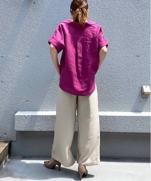 PICCIN(ピッチン)の「サイドスリット入りワイドパンツ(その他パンツ・レディース・キャメル/ベージュ/ネイビー・M/L)」の17枚目の写真