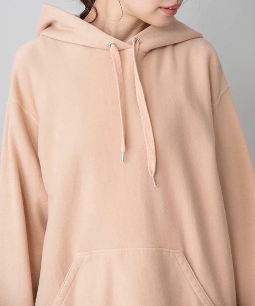 Munich（ミューニック）の「【Munich定番】バイオウォッシュフレンチテリープルオーバーフーディー（パーカー・レディース・ミント/ブラック/クリーム/霜降りグレー/ピンク・FREE）」の6枚目の写真