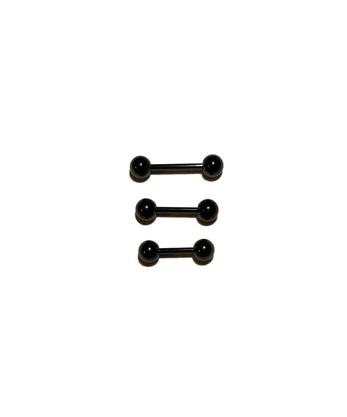 MORPH（モルフ）の「MORPH モルフ  バーベルボディーピアス 18ゲージ 8mm~16mm（ピアス（片耳用）・メンズ・ブラック・6/8/10/12）」の4枚目の写真