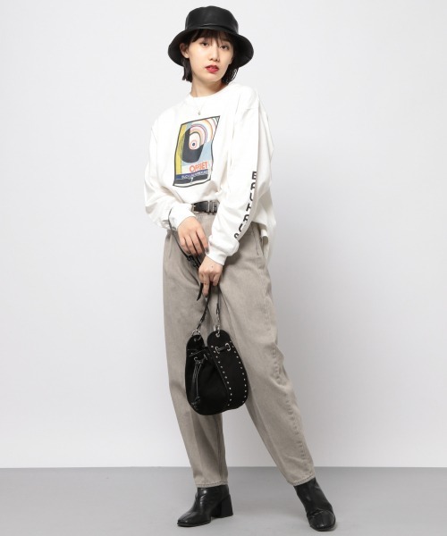 PAGEBOY（ページボーイ）の「BAUHAUSロンT /プリントロンT（Tシャツ/カットソー・レディース・ブラック/オフホワイト・FREE）」の13枚目の写真