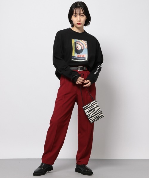 PAGEBOY（ページボーイ）の「BAUHAUSロンT /プリントロンT（Tシャツ/カットソー・レディース・ブラック/オフホワイト・FREE）」の6枚目の写真