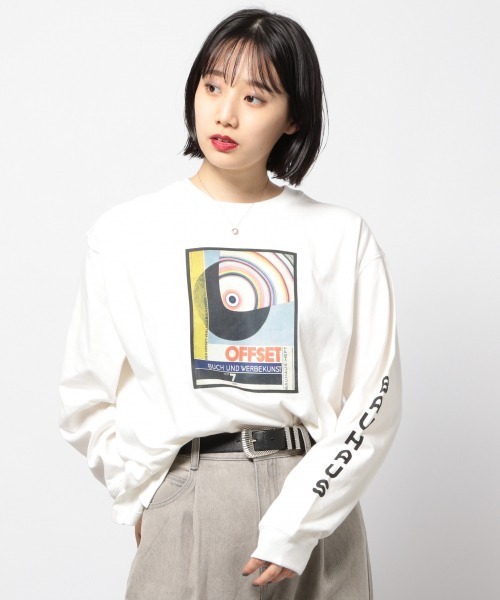 PAGEBOY（ページボーイ）の「BAUHAUSロンT /プリントロンT（Tシャツ/カットソー・レディース・ブラック/オフホワイト・FREE）」の17枚目の写真