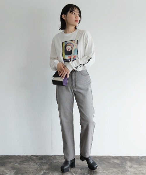 PAGEBOY（ページボーイ）の「BAUHAUSロンT /プリントロンT（Tシャツ/カットソー・レディース・ブラック/オフホワイト・FREE）」の16枚目の写真