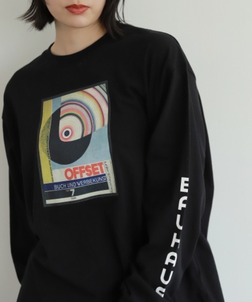 PAGEBOY（ページボーイ）の「BAUHAUSロンT /プリントロンT（Tシャツ/カットソー・レディース・ブラック/オフホワイト・FREE）」の18枚目の写真