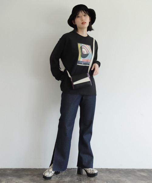 PAGEBOY（ページボーイ）の「BAUHAUSロンT /プリントロンT（Tシャツ/カットソー・レディース・ブラック/オフホワイト・FREE）」の19枚目の写真