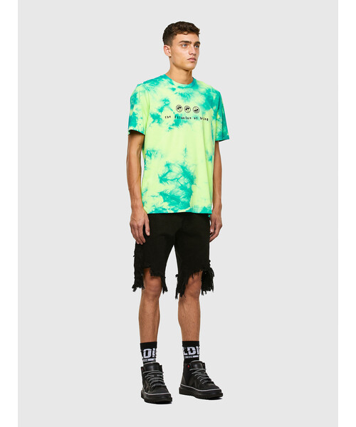 DIESEL（ディーゼル）の「メンズ 異素材ミックス ハイカットスニーカー 