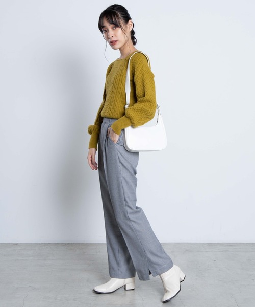 WEGO（ウィゴー）の「WEGO/サドルショルダーバッグ（ショルダーバッグ・レディース・その他1/ホワイト/ブラック・FREE）」の4枚目の写真