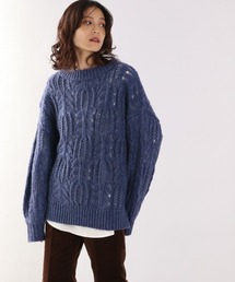 LOWRYS FARM | モヘヤスカシプルオーバーＬＳ　920628(ニット/セーター)