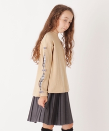 3can4on（サンカンシオン）の「◆【100-150cm】ワッフル起毛袖デザインレイヤードプルオーバー（Tシャツ/カットソー）」