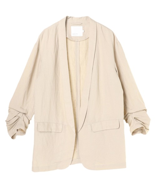AMERICAN HOLIC(アメリカンホリック)の「リネンブレンドジャケット(テーラードジャケット・レディース・ベージュ/ブラウン・MEDIUM/LARGE)」の6枚目の写真