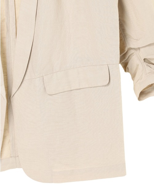 AMERICAN HOLIC(アメリカンホリック)の「リネンブレンドジャケット(テーラードジャケット・レディース・ベージュ/ブラウン・MEDIUM/LARGE)」の4枚目の写真