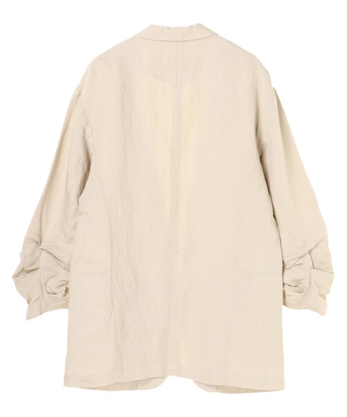 AMERICAN HOLIC(アメリカンホリック)の「リネンブレンドジャケット(テーラードジャケット・レディース・ベージュ/ブラウン・MEDIUM/LARGE)」の5枚目の写真