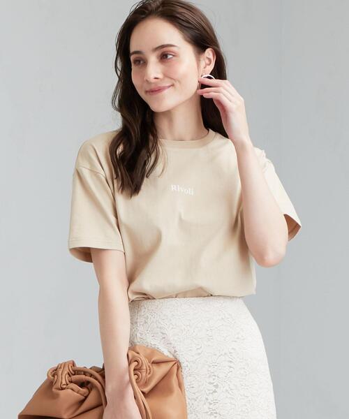 green label relaxing（グリーンレーベルリラクシング）の「SC プリント クルーネック Tシャツ（Tシャツ/カットソー・レディース・ホワイト/ブラック/ベージュ/その他2/その他1/その他3・FREE）」の3枚目の写真