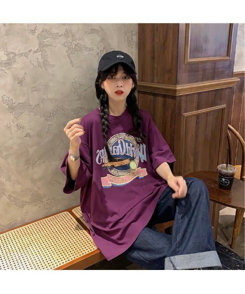 DEVICE(デバイス)の「ヴィンテージ car プリント ビッグシルエット 韓国 ストリート y2k 古着風 プリント 半袖 Tシャツ(Tシャツ/カットソー・レディース・ホワイト/パープル/ブルー/ブラック・FREE)」の9枚目の写真