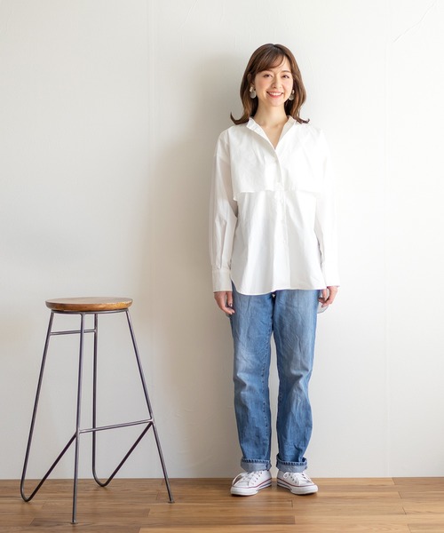 White Collection（ホワイトコレクション）の「ZOZOTOWN限定アイテム！【2021SS新作】 ヨークティアードデザインシャツブラウス（シャツ/ブラウス・レディース・ホワイト/ライトグレー/ブラック/ベージュ/サックスブルー・FREE）」の18枚目の写真