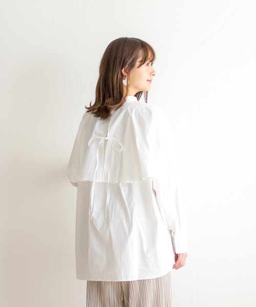 White Collection（ホワイトコレクション）の「ZOZOTOWN限定アイテム！【2021SS新作】 ヨークティアードデザインシャツブラウス（シャツ/ブラウス・レディース・ホワイト/ライトグレー/ブラック/ベージュ/サックスブルー・FREE）」の19枚目の写真