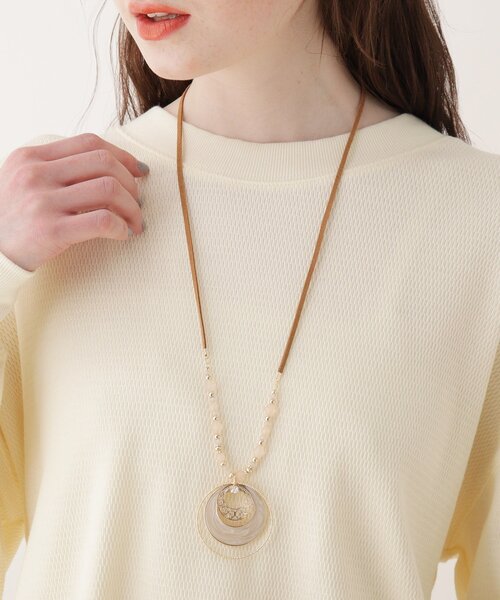 SHOO・LA・RUE(シューラルー)の「◆トリプル月の輪ネックレス(ネックレス・レディース・オフホワイト/ブルー/ピンク系・00)」の8枚目の写真