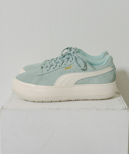 RASVOA（ラスボア）の「【PUMA／プーマ】スウェード マユ（スニーカー・レディース・ベージュ/ブルー・M/L）」の2枚目の写真
