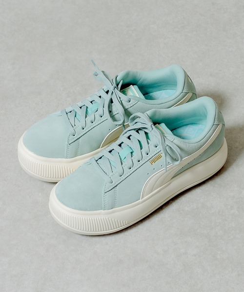 RASVOA（ラスボア）の「【PUMA／プーマ】スウェード マユ（スニーカー・レディース・ベージュ/ブルー・M/L）」の7枚目の写真