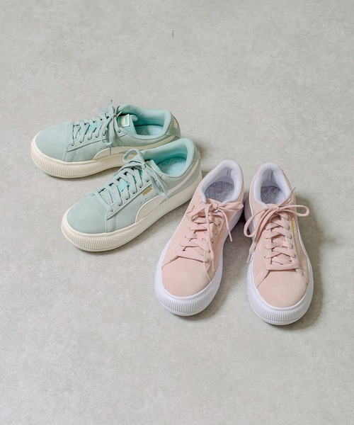 RASVOA（ラスボア）の「【PUMA／プーマ】スウェード マユ（スニーカー・レディース・ベージュ/ブルー・M/L）」の8枚目の写真