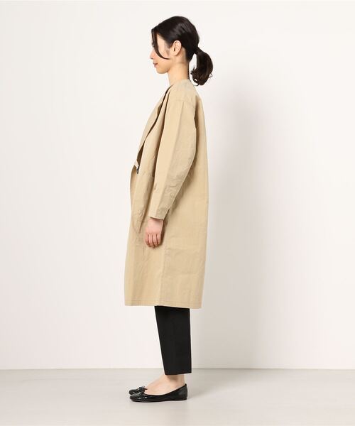 MANASTASH（マナスタッシュ）の「MANASTASH/マナスタッシュ　W-s WORK FIELD COAT　ワークフィールドコート（ステンカラーコート・レディース・ベージュ・MEDIUM）」の2枚目の写真
