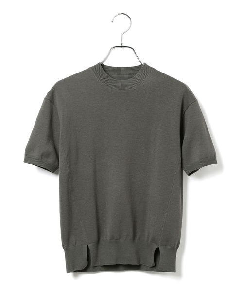ADAM ET ROPE'(アダムエロペ)の「コットンシルクニットT(Tシャツ/カットソー・レディース・スミクロ/ベージュ系その他/ライトグリーン・FREE)」の4枚目の写真