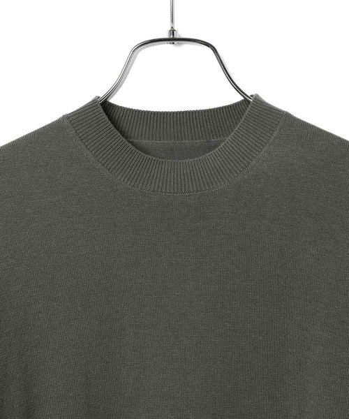 ADAM ET ROPE'(アダムエロペ)の「コットンシルクニットT(Tシャツ/カットソー・レディース・スミクロ/ベージュ系その他/ライトグリーン・FREE)」の6枚目の写真