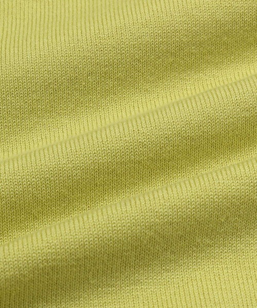 ADAM ET ROPE'(アダムエロペ)の「コットンシルクニットT(Tシャツ/カットソー・レディース・スミクロ/ベージュ系その他/ライトグリーン・FREE)」の5枚目の写真