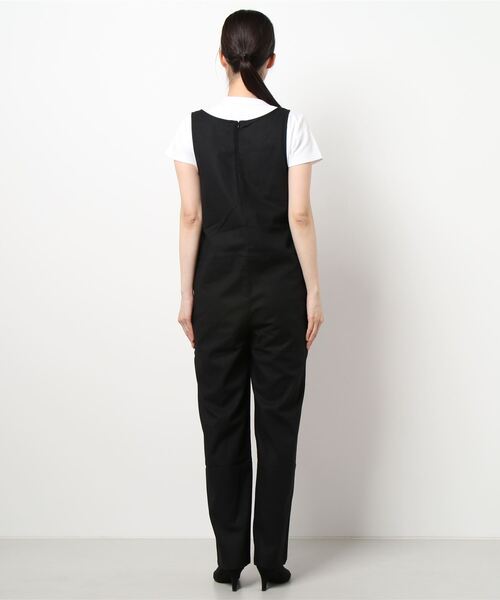 ReNorm(リノーム)の「リネン混クルーネックオールインワン(サロペット/オーバーオール・レディース・ブラック/キナリ・M/S)」の8枚目の写真